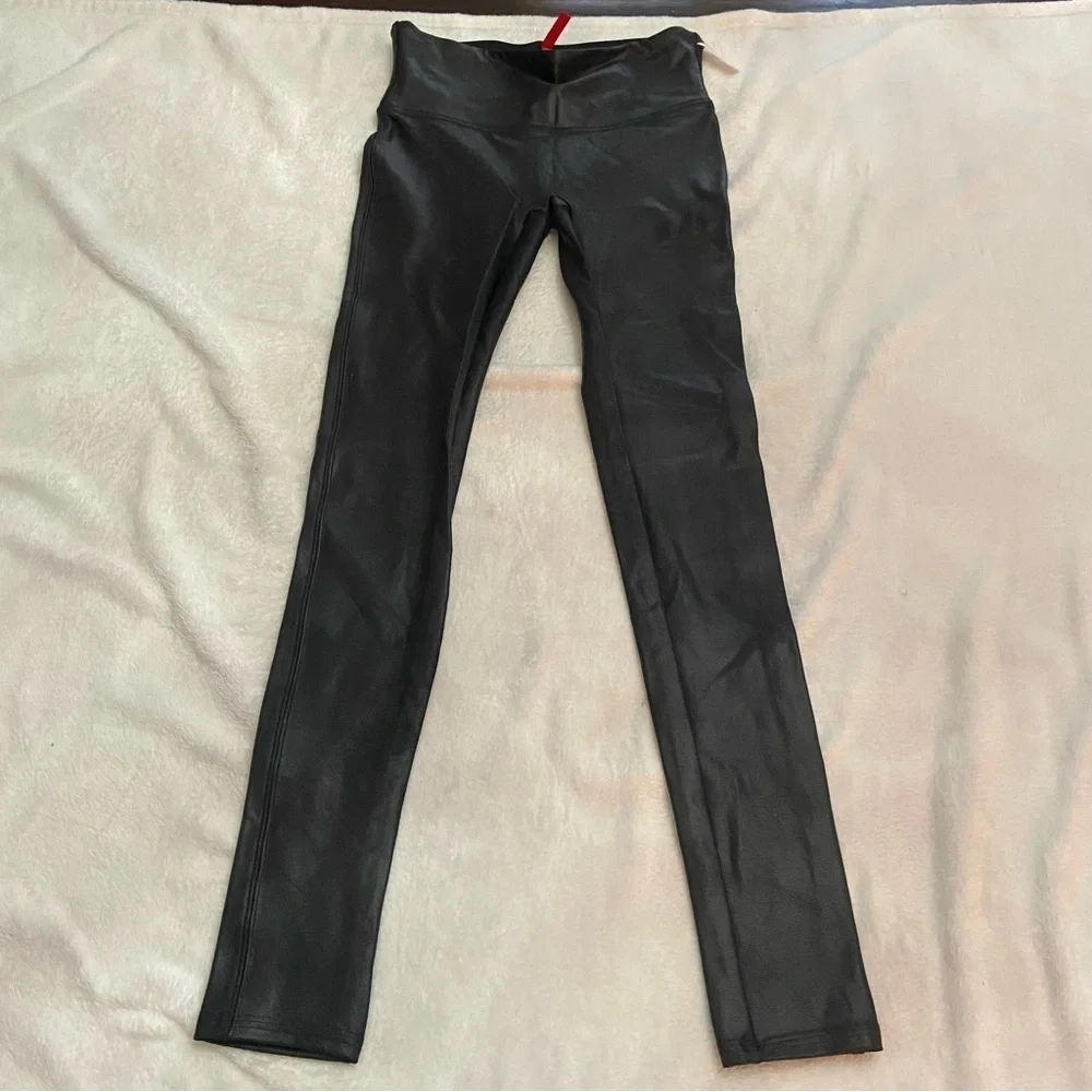 New! Spanx faux leather leggings high waisted rise 28676_4
